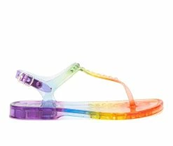 Alternative view of Girls' Olivia Miller Little Kid & Big Kid Tri-Color Jelly Sandals