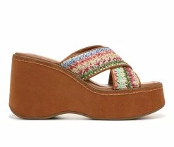 Women's Zodiac Nessa-Raffia Wedge Platform Sandals 9 Women's Zodiac Nessa-Raffia Wedge Platform Sandals -Cliffs by White Mountain shop 1 2477