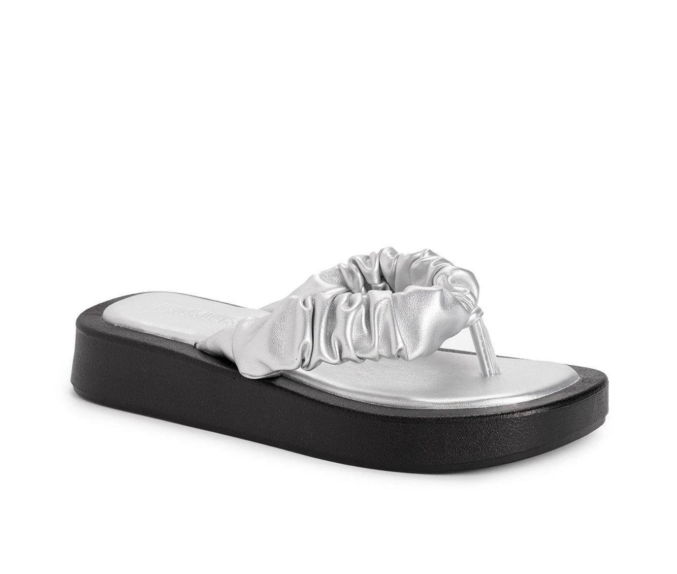 Women's MUK LUKS Club Maimi Platform Flip Flops 5 Women's MUK LUKS Club Maimi Platform Flip Flops - Image 3