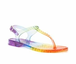 Girls' Olivia Miller Little Kid & Big Kid Tri-Color Jelly Sandals 10 Girls' Olivia Miller Little Kid & Big Kid Tri-Color Jelly Sandals -Cliffs by White Mountain shop 2 822